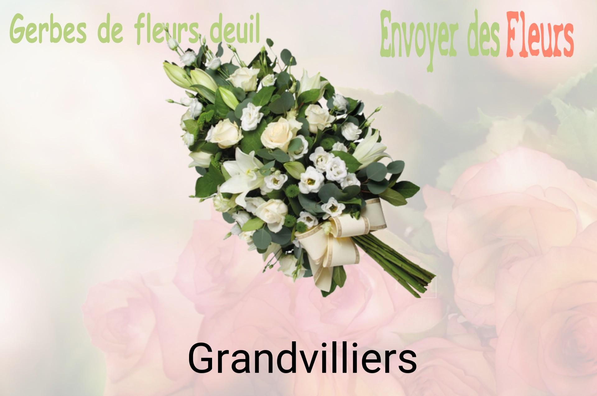 Gerbe de fleurs de deuil livrée à Grandvilliers